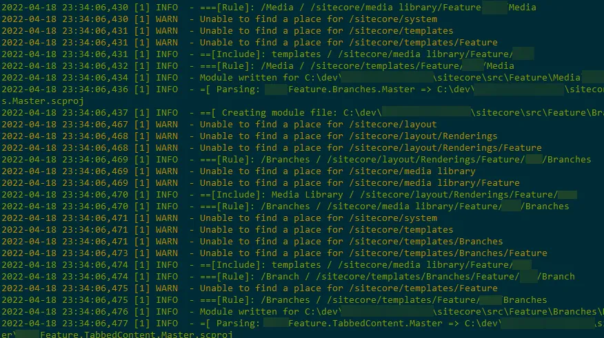 Terminal running tds2scs command line tool